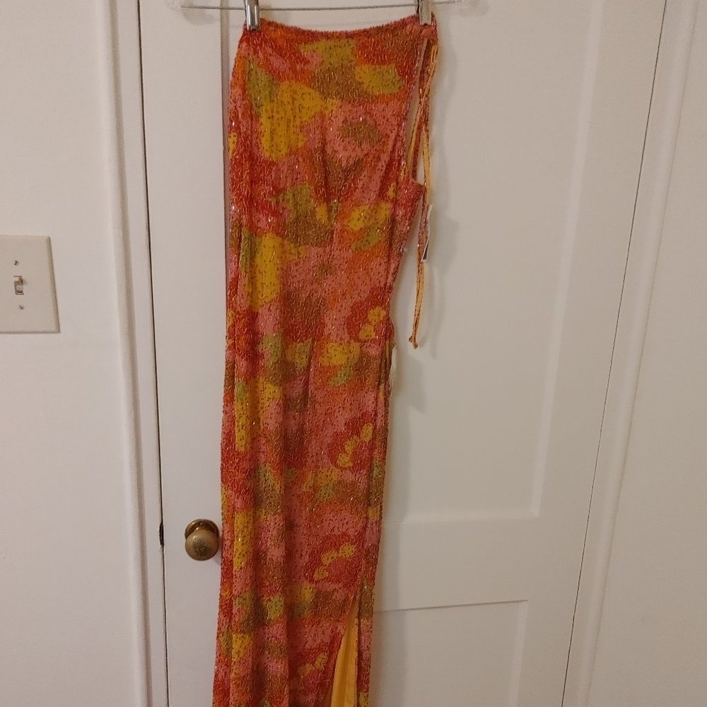 Mia Bella Beaded evening gown
